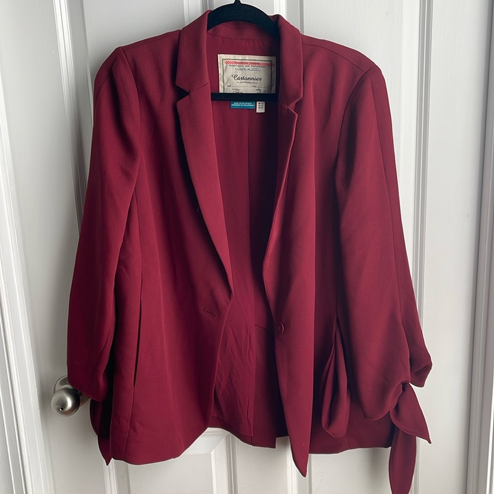 Red Cartonnier by Athropologie Blazer